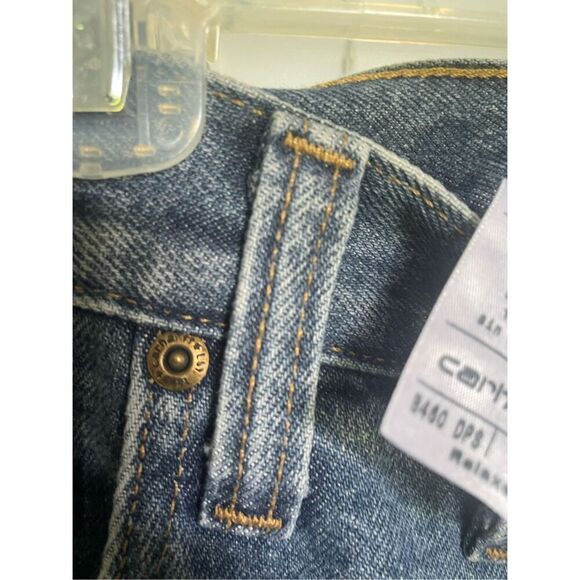 NWT Carhartt Men’s Straight Leg Relaxed Fit Jeans 44x32 - Picture 9 of 14